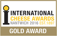 International Cheese Awards Nantwich 2016 Gold Award distinction.